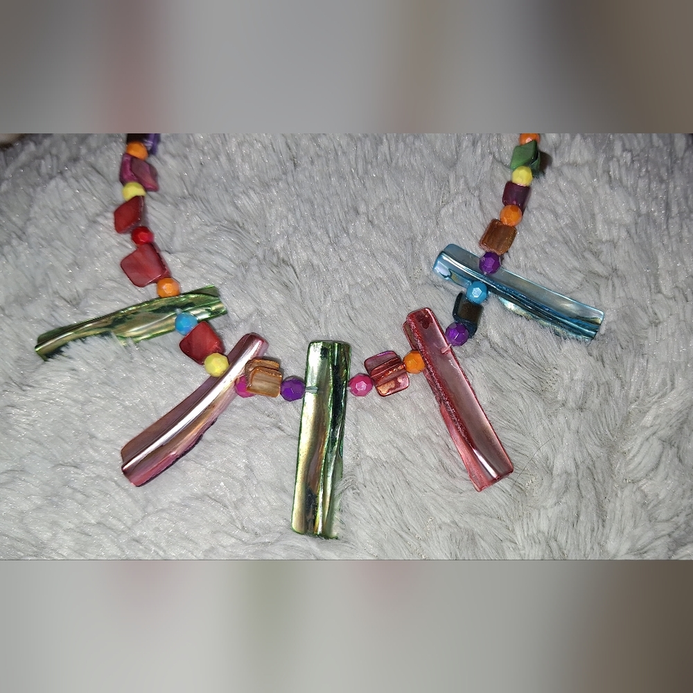 Multicolor shell Tropical Beachy Fun Necklaces - 2